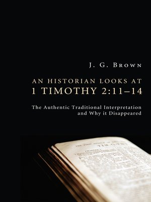 cover image of An Historian Looks at 1 Timothy 2